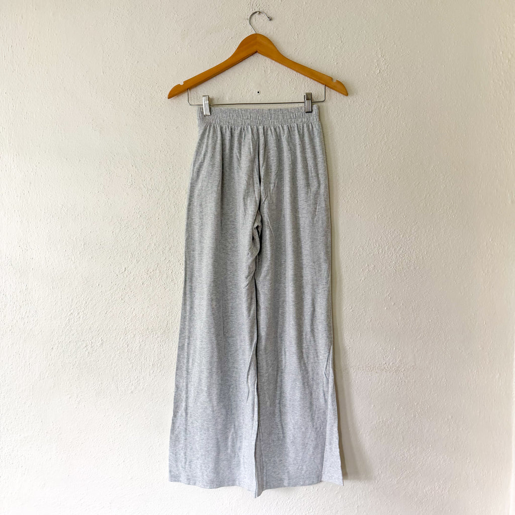 Abercrombie & Fitch Loungewear Collection Long Sleeve Sleep Set in Heather Grey | XXS