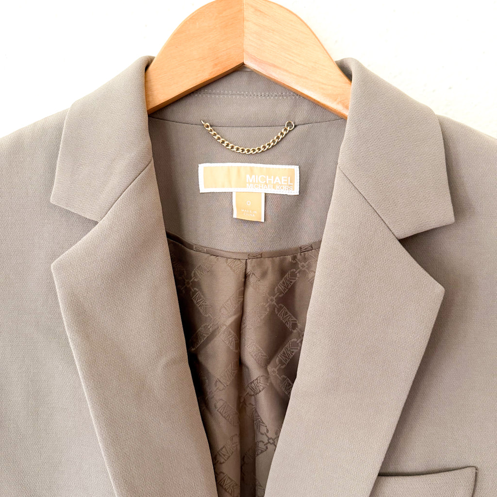 MICHAEL Michael Kors Chestnut Crepe Blazer | 0
