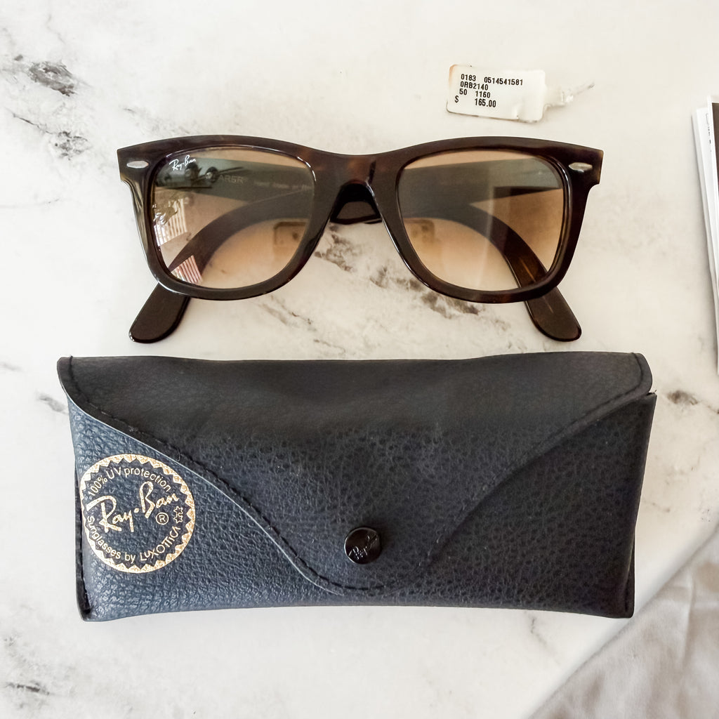 Ray-Ban Original Wayfarer Tortoise Sunglasses Light Brown Gradient