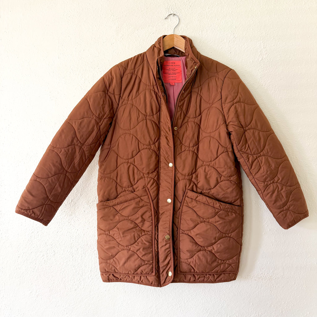 J.Crew Petite Rust Signature Quilted Primaloft Puffer Jacket | SP