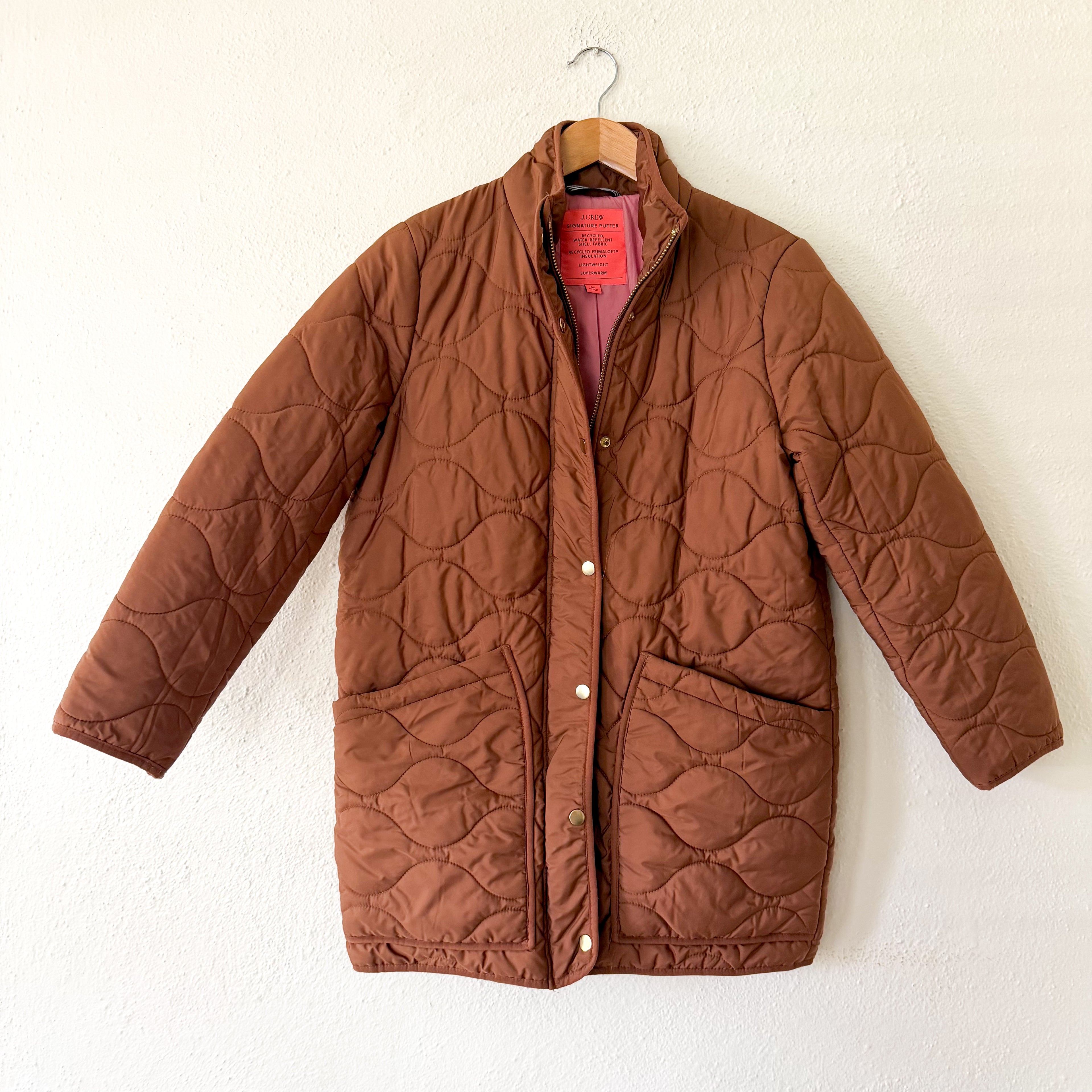 J.Crew Petite Rust Signature Quilted Primaloft Puffer Jacket | SP
