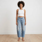 Madewell The Darted Barrel-Leg Rigid Jean in Edmonson Wash | 25P