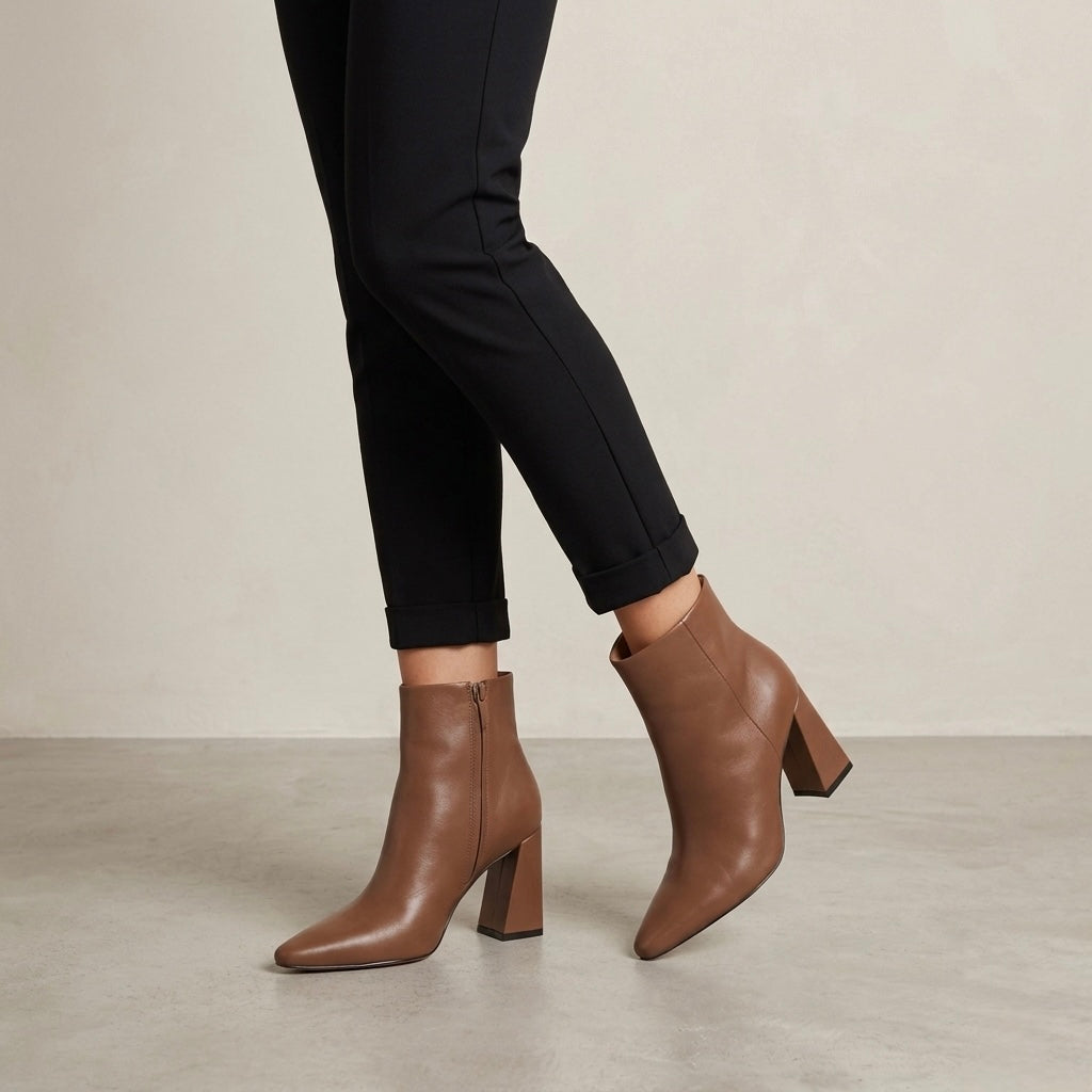 Marc Fisher LTD Yanara Pointed Toe Ankle Booties in Dark Brown | 6.5