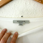 AllSaints Rita Boatneck Long Sleeve Oversize T-Shirt in Cream | XS