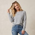 Jam Industries Sunday Club Organic Cotton Heather Grey Long Sleeve T-Shirt | XS