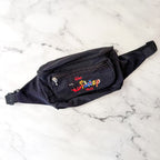Vintage 90s Walt Disney World Embroidered Fanny Pack | Black Retro Waist Bag