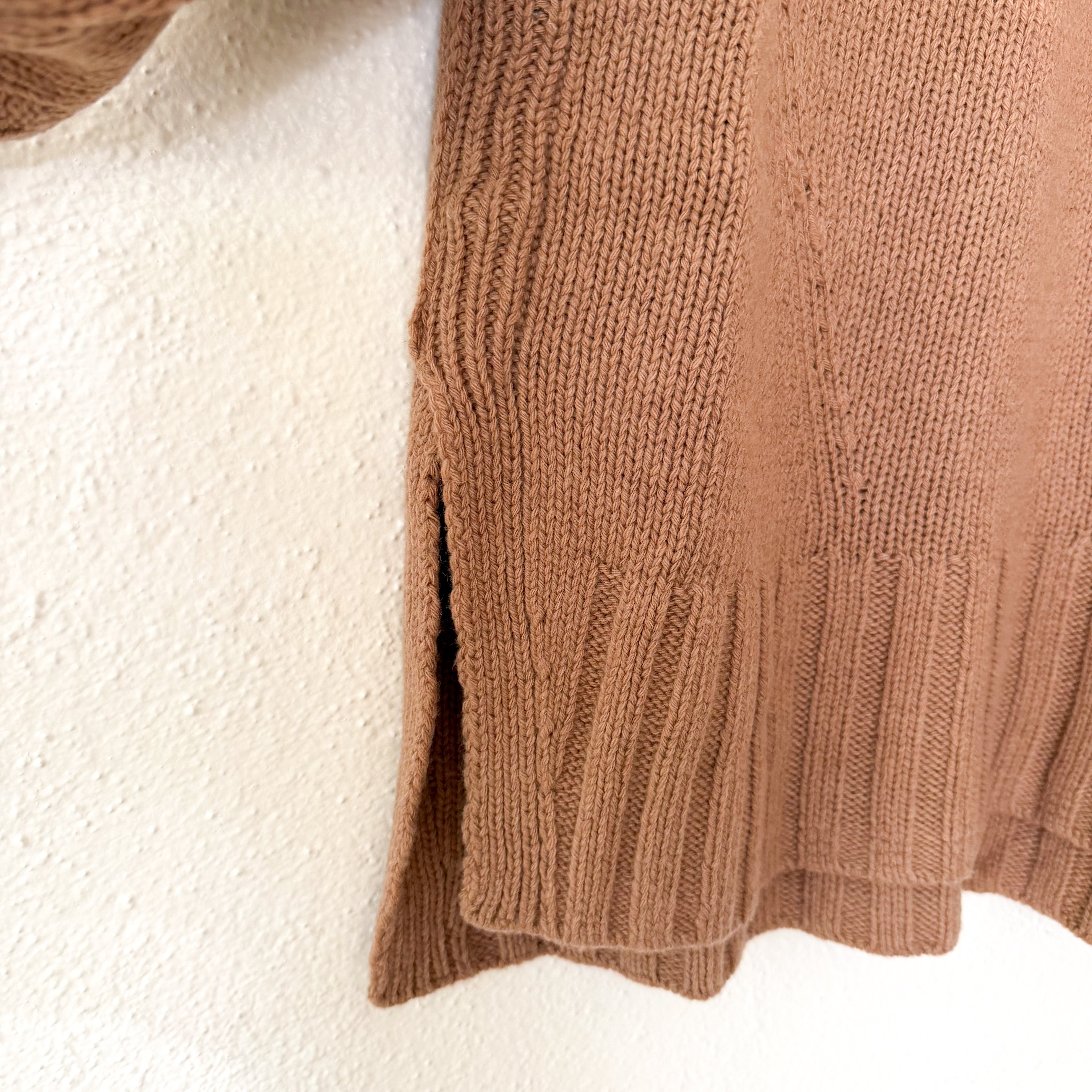 Reiss Eve Wool Cashmere Blend Roll Neck Sweater in Camel | XS