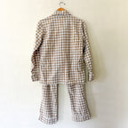 Serena & Lily Belvedere Flannel Pajamas in Doe Beige Gingham | S