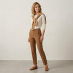 Chico's Caramel So Slimming 360 Petite Juliet Trim Detail Ankle Slim Leg Pant | 00P