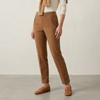 Chico's Caramel So Slimming 360 Petite Juliet Trim Detail Ankle Slim Leg Pant | 00P