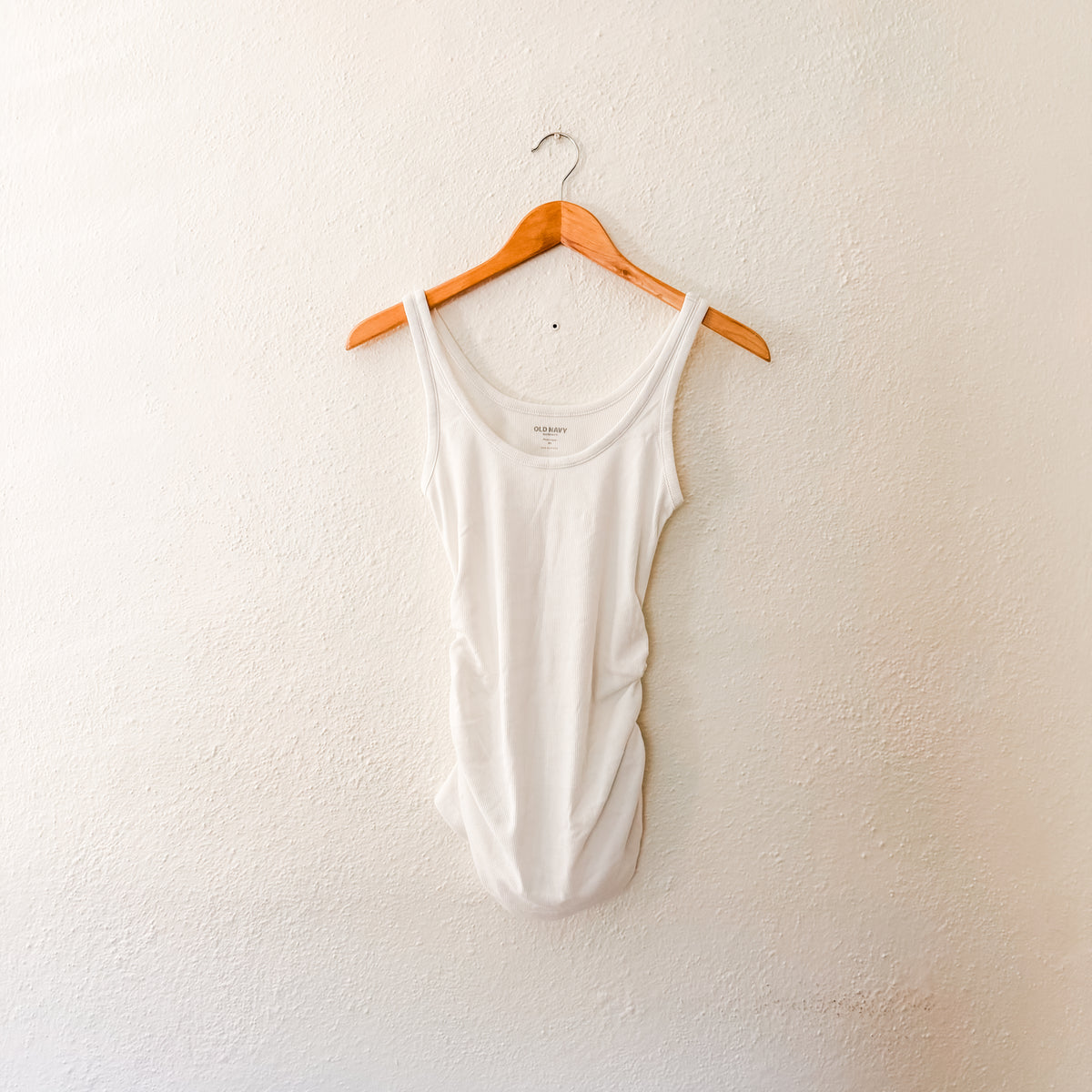 Old Navy Maternity First Layer Scoop-Neck Ribbed Tank Top in Calla Lily White | XS