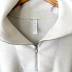 Zella Ultra Soft Half Zip Pullover in Beige Ivory Heather | XS