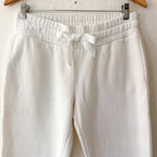 Seraphine Maternity Under The Bump Drawstring Sweatpants in Ivory | XS