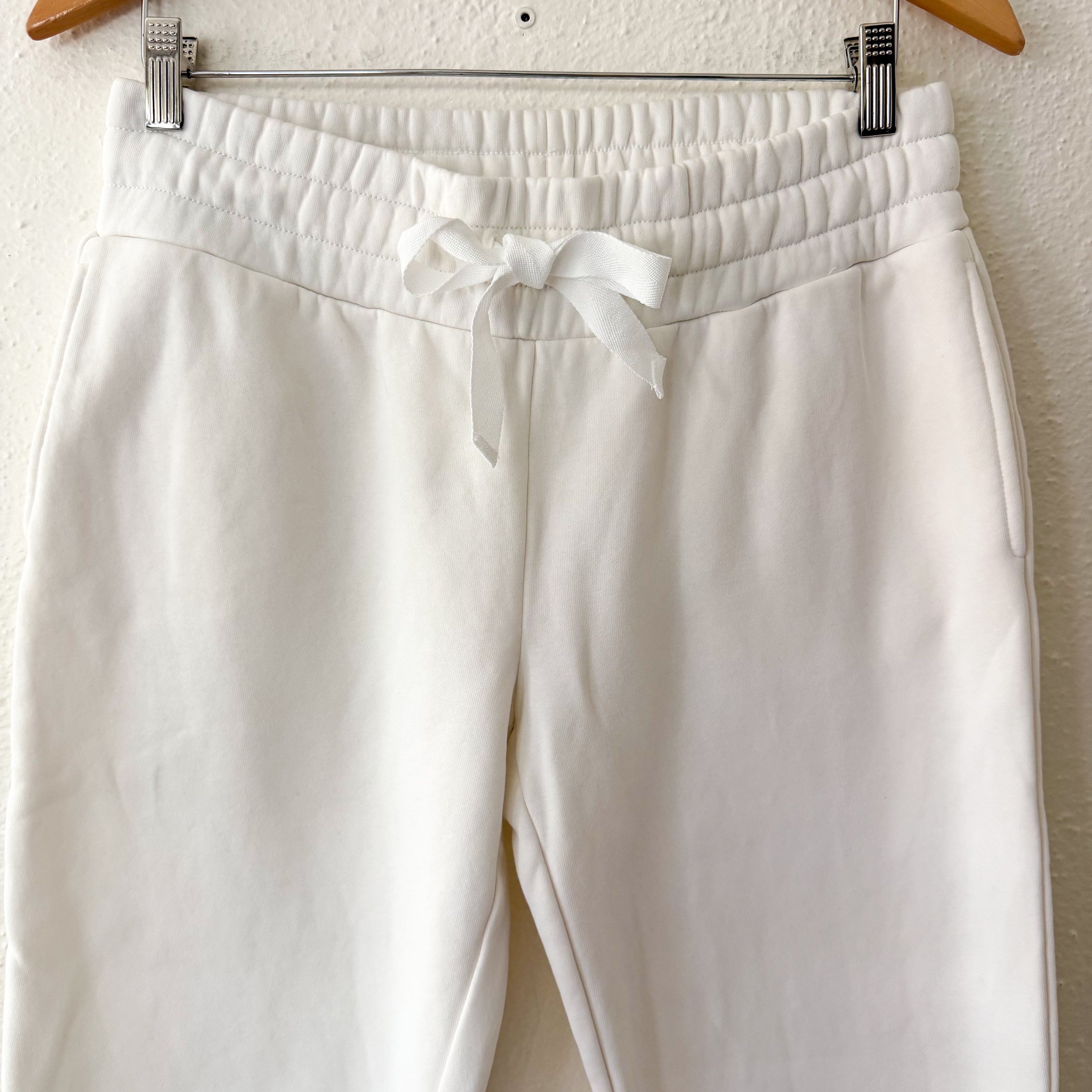 Seraphine Maternity Under The Bump Drawstring Sweatpants in Ivory | XS