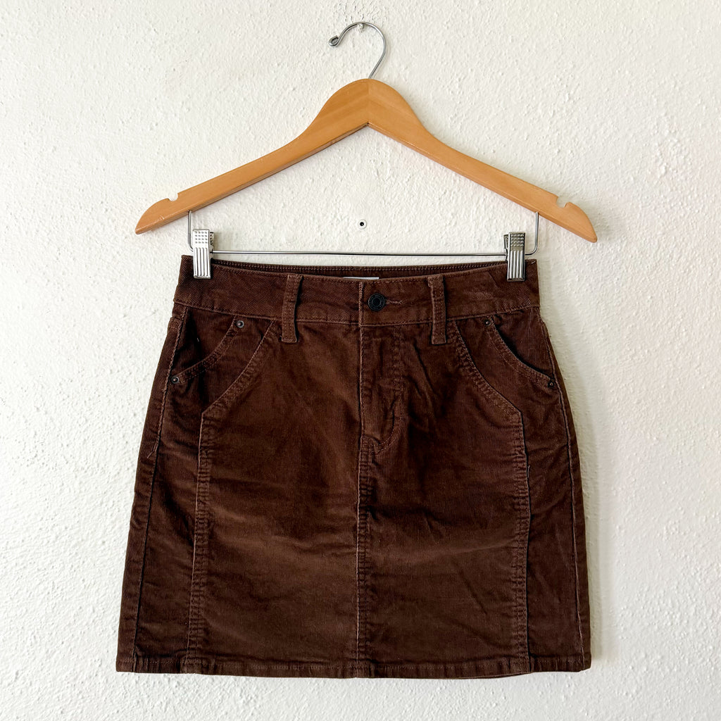 Time & Tru Brown Corduroy Mini Skirt | 2