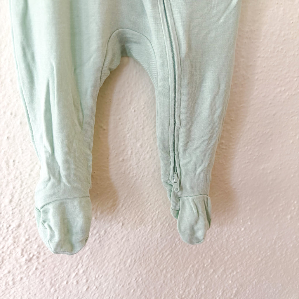 Cloud Island Lime Green Long Sleeve Bamboo 2-Way Zipper Footed Sleeper | 0-3m