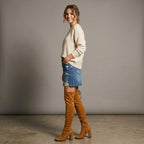 Stuart Weitzman Hiline Over-the-Knee Boots in Nutmeg Suede | 6