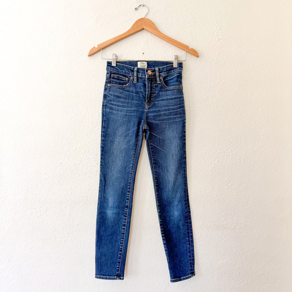 J.Crew 9" High-Rise Dark Wash Toothpick Skinny Denim | 24P
