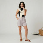 Abercrombie & Fitch High-Rise Tailored 5” Shorts in Beige | XXS