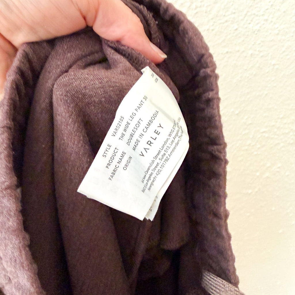 Varley Double Soft The Wide Leg 30" Pant in Coffee Bean Marl | XXS