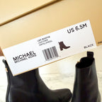 MICHAEL Michael Kors Leather Lex Ankle Bootie in Black | 6.5