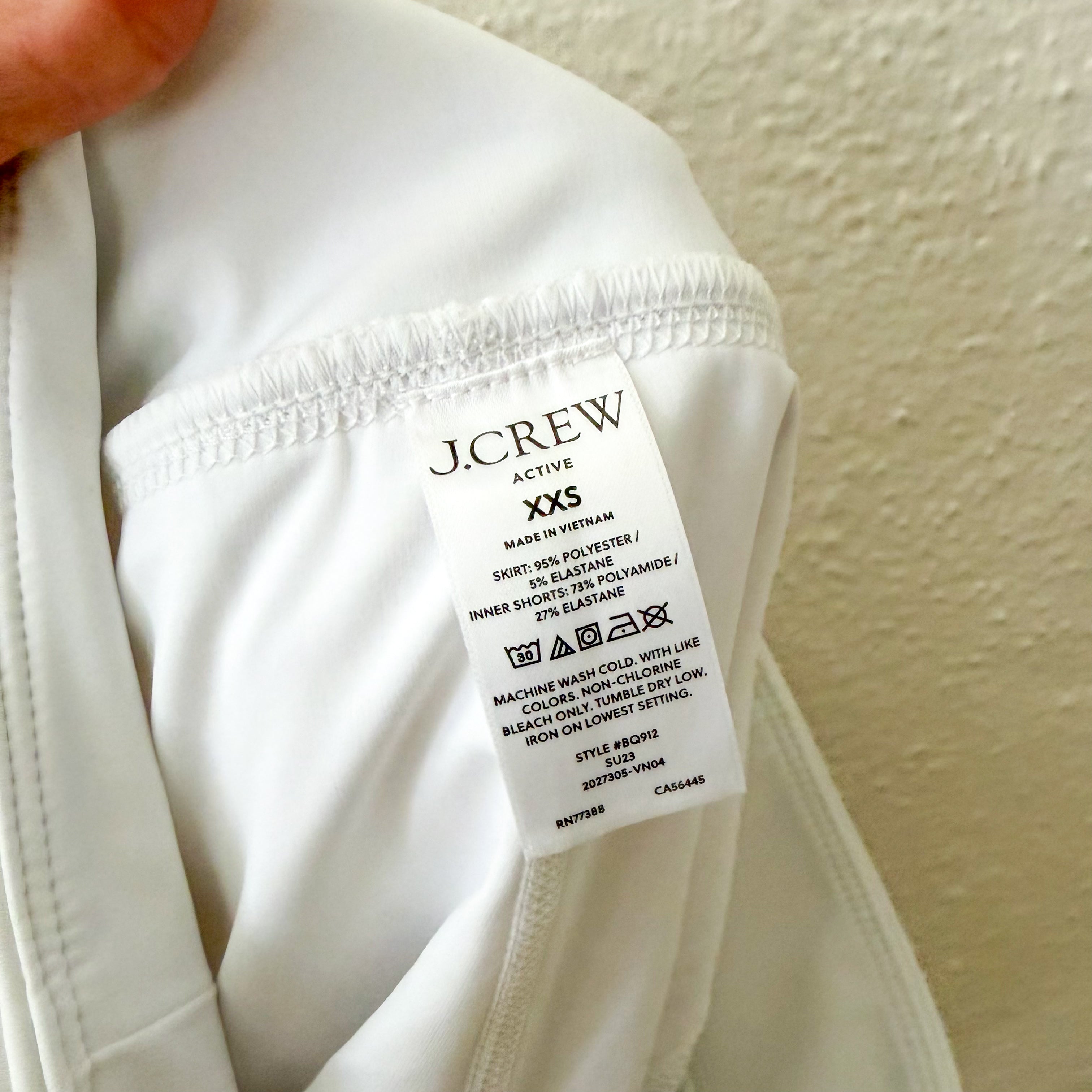 J.Crew Active Pleated Mini Tennis Skirt in White | XXS