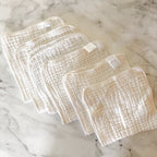 Comfy Cubs White Muslin Burp Cloth Bundle x6