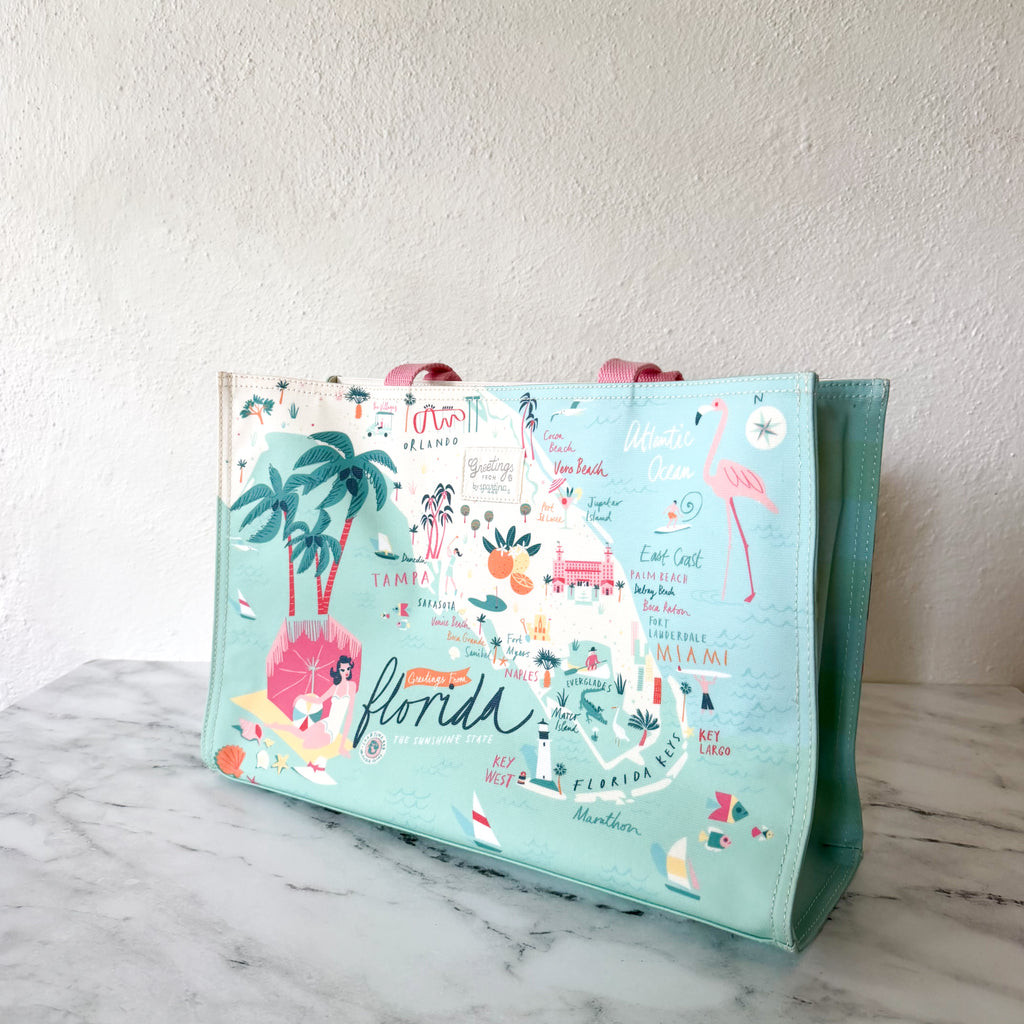 Spartina 449 Greetings From Florida Market Tote Bag