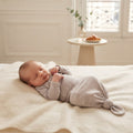 Nordstrom Silver Grey Printed Dogs Knotted Sleep Gown | OS