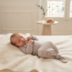 Nordstrom Silver Grey Printed Dogs Knotted Sleep Gown | OS