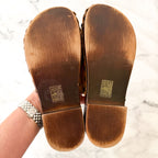 Dolce Vita Alanis Flat Studded Mule Clog in Chestnut Suede | sz 37/6.5