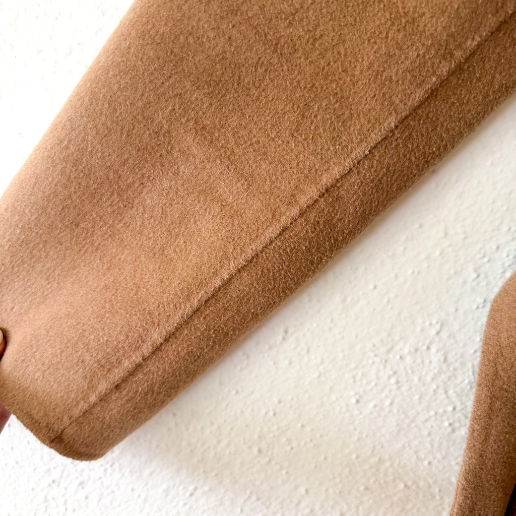 Mango MNG Handmade Wool Blend Belted Trench Coat in Camel | XS