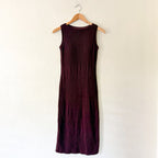 UNIQLO Burgundy Ribbed Sweater Sleeveless Midi Dress | XS