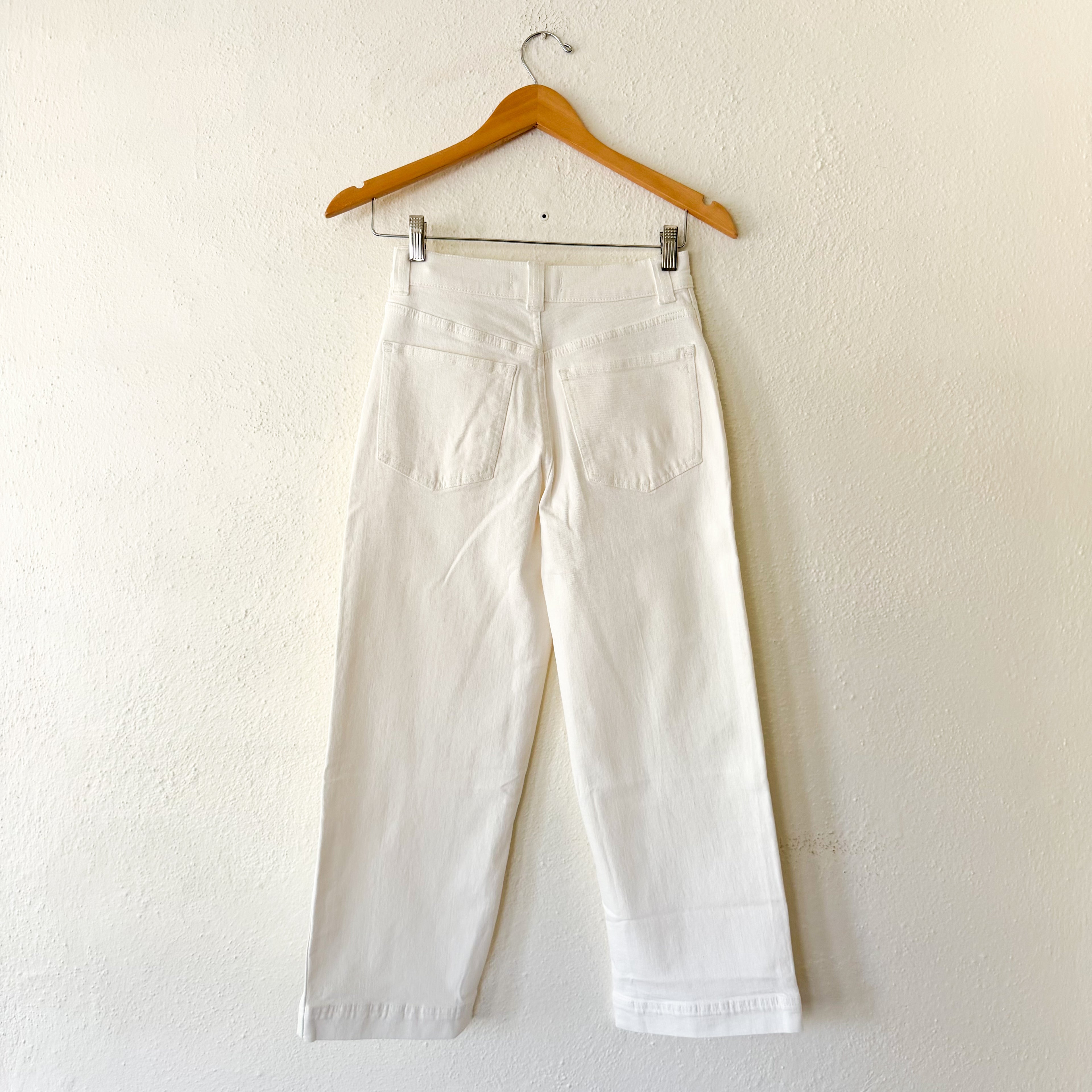 Madewell The Perfect Vintage Wide-Leg Petite Crop Jean in Tile White | 25P