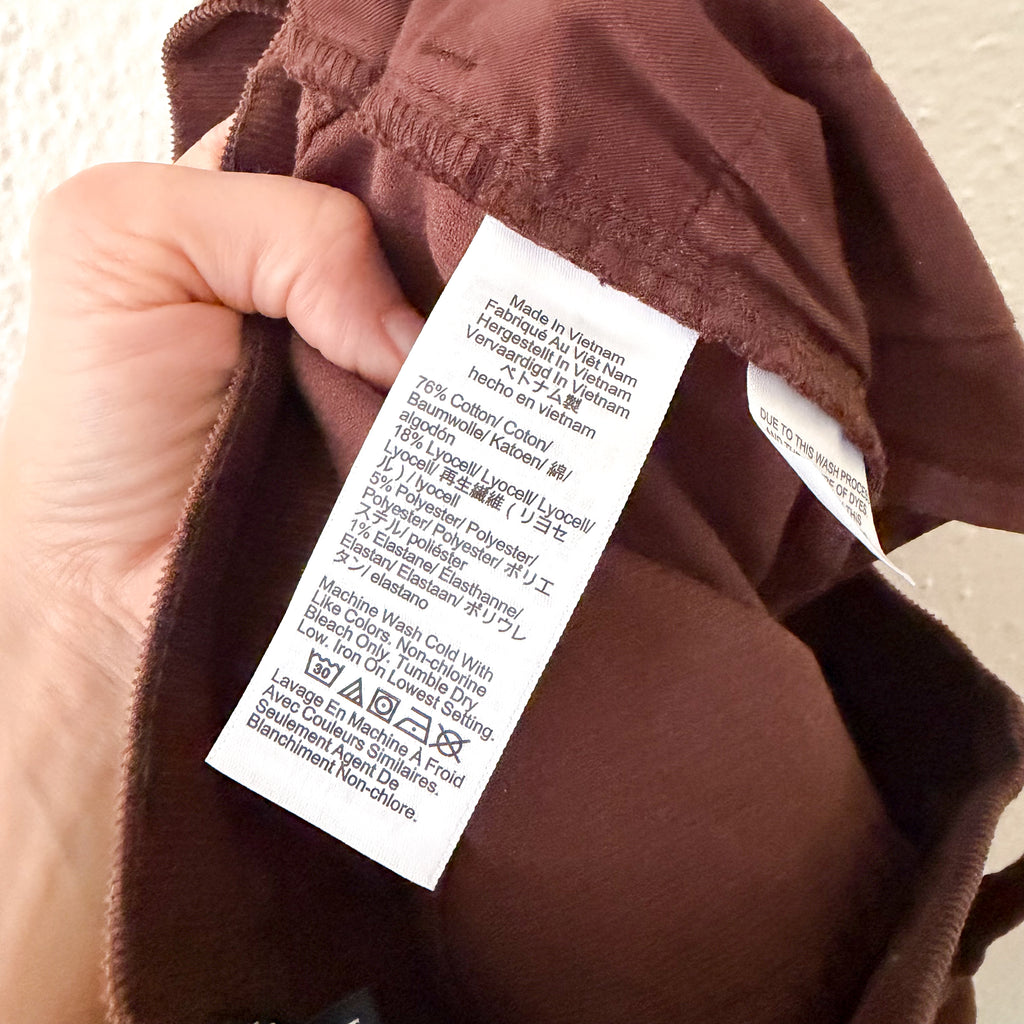 J.Crew Slim-Wide Leg Stretch Corduroy Pants in Dark Brown French Press | 24