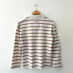 Beaufort & Blake Thompson Vintage Rugby in Camel Cream Stripe | XS
