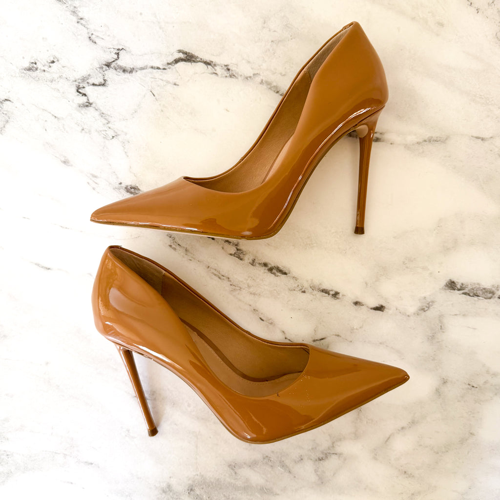 Steve Madden Vala Pointed Toe Stiletto Pumps in Nude Caramel | sz 7