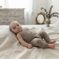 Zara Heather Neutral Brown Marl Sweater Jumper/Overalls | 0-3m