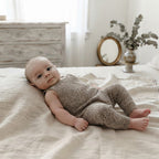 Zara Heather Neutral Brown Marl Sweater Jumper/Overalls | 0-3m