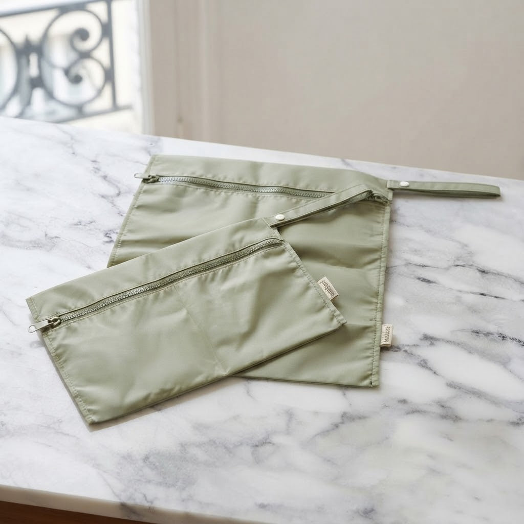 Haakaa Wet Dry Bags for Baby in Grass Green Bundle