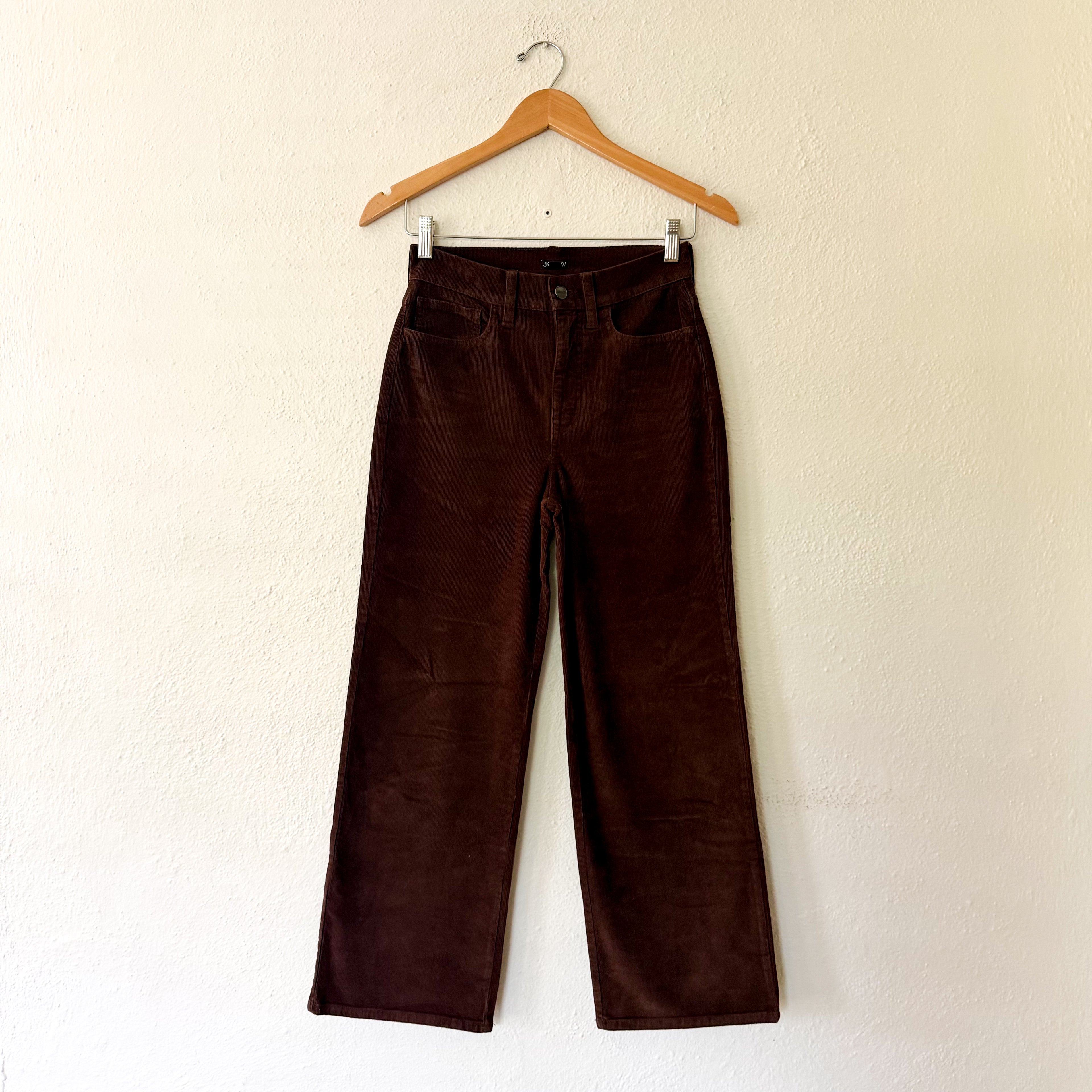 J.Crew Slim-Wide Leg Stretch Corduroy Pants in Dark Brown French Press | 24