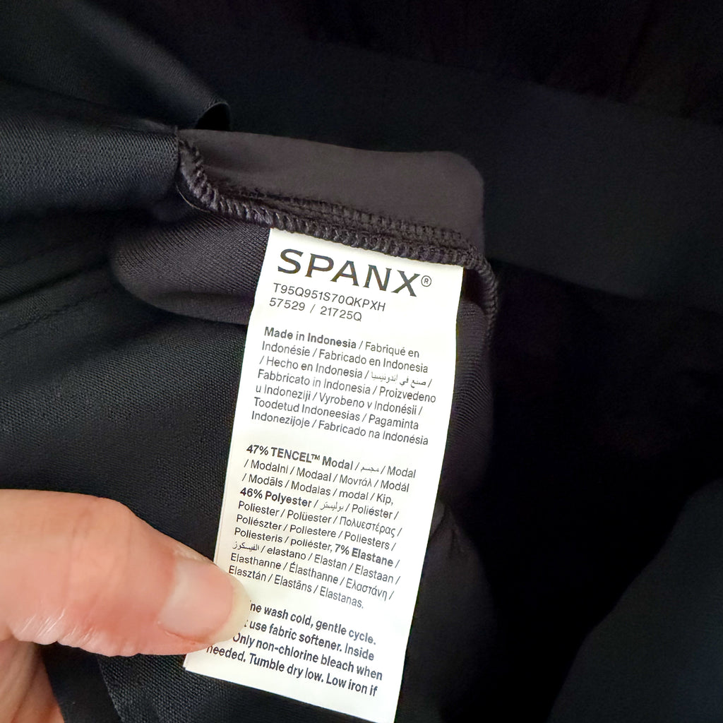 Spanx AirEssentials Black Mock Neck Petite Jumpsuit |XSP