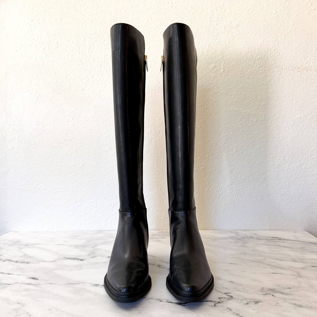 MICHAEL Michael Kors Lex Black Faux Leather Tall Boots | 6.5