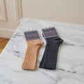 Chelsea Clothing Co. Cotton Knee High Socks Navy Blue + Tan Bundle | 6-12m
