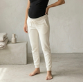 Seraphine Maternity Under The Bump Drawstring Sweatpants in Ivory | XS