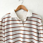 Beaufort & Blake Thompson Vintage Rugby in Camel Cream Stripe | XS