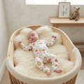 Monica & Andy Halloween Pumpkin Ghosts Organic Fold Over Foot 2-Way Zipper Sleeper | 3-6m