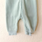 H&M Ocean Blue Fleece Zip-Front Sleeper Jumpsuit | PM (Premie)