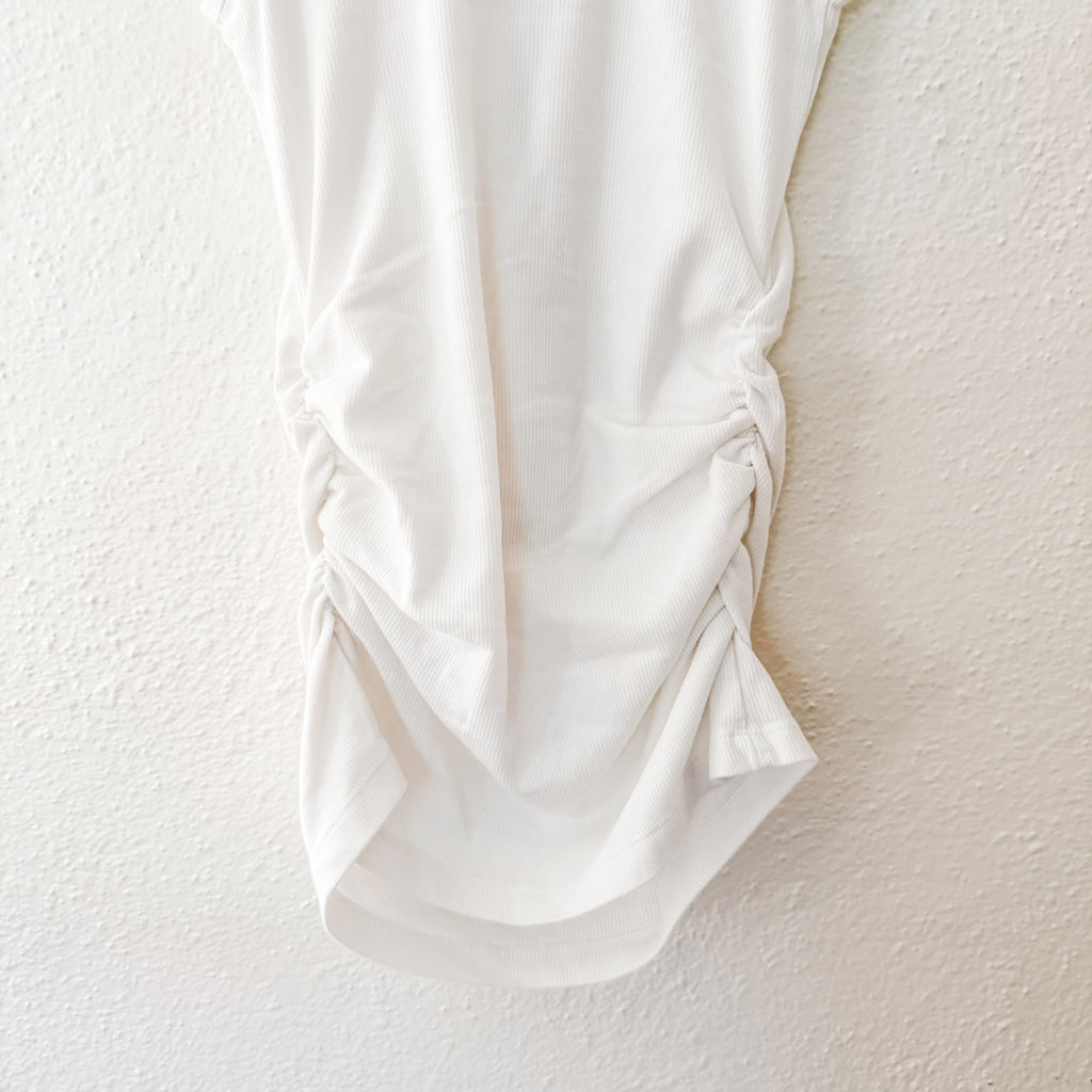 Old Navy Maternity First Layer Scoop-Neck Ribbed Tank Top in Calla Lily White | XS
