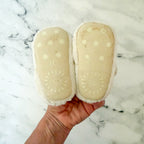 UGG Bixbee Cream Fuzzy Baby Booties Crib Shoes | 2-3c